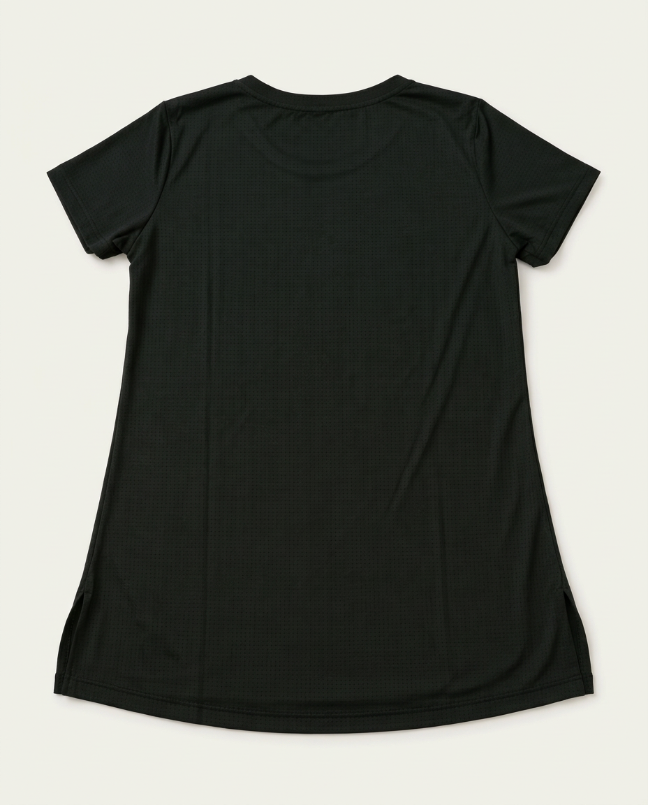 Blusa Alongada Dryfit — Preto, detalhe 1